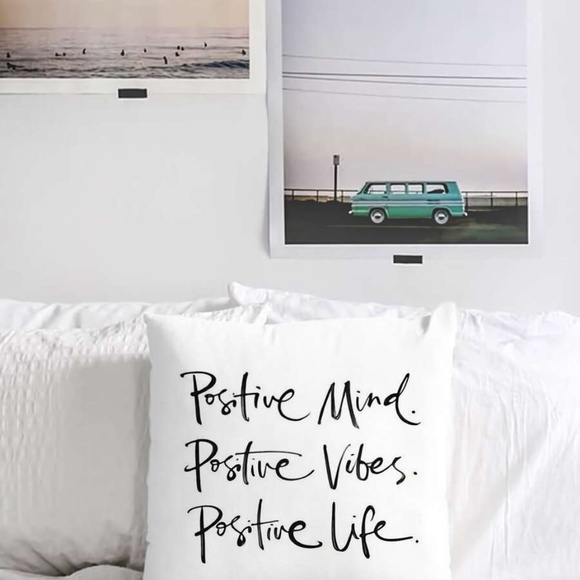 IN STOCK  2 pack - stay positive Cushion cover - Picture 3 of 5